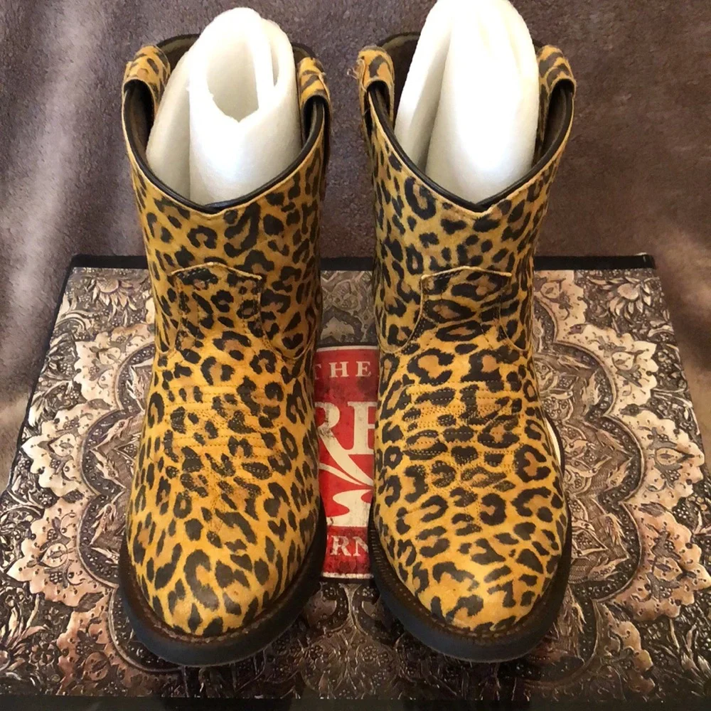 Women’s Laredo Leopard print cowboy boots … size 7.5 - Picture 2 of 7